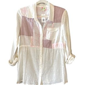 Vintage Free People Linen Blouse